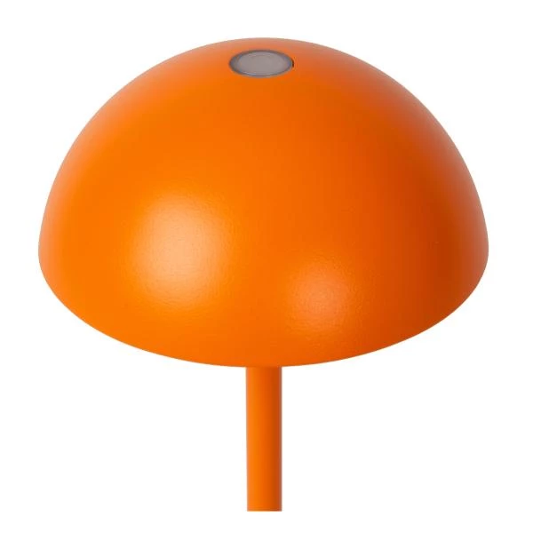 Lucide JOY - Lampe de table Intérieur/Extérieur Rechargeable - Batterie/Piles - Ø 12 cm - LED Dim. - 1x1,5W 3000K - IP54 - Orange - DETAIL 2